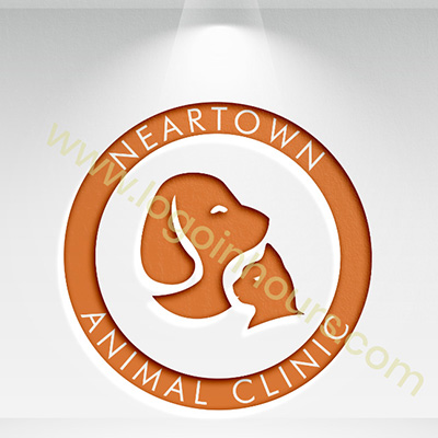 Heartown Animal Clinic pet logo