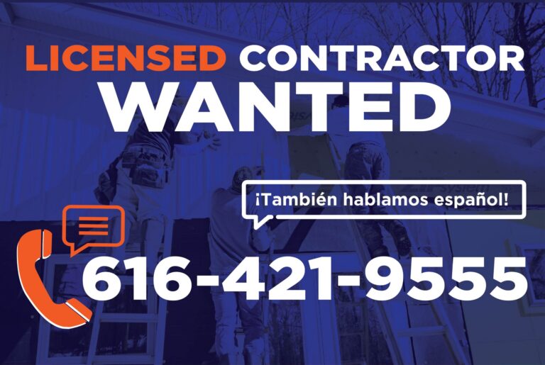 Licensed contractor recruitment flyer