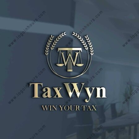 TaxWyn 3D gold logo presentation designed by Logo Design Philadelphia
